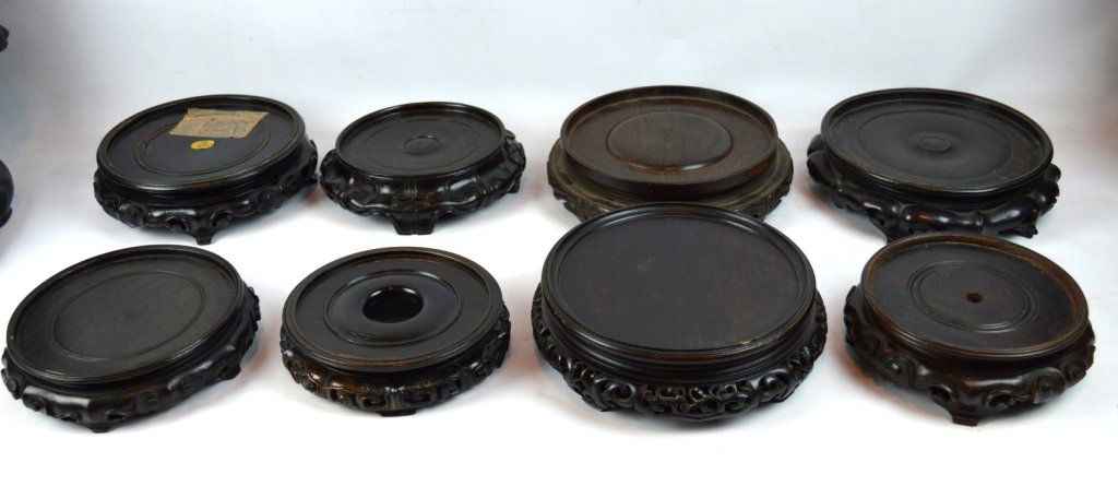 8 - Finely Carved Antique Chinese Hardwood Stands (1 of 10)