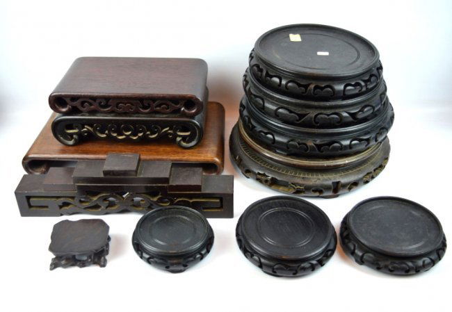 12 - Assorted Chinese Hardwood Stands & Platforms (1 of 7)
