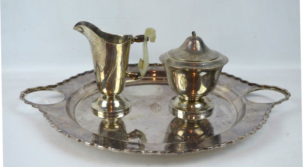 3 - Richard M Woods Sterling Heavy part Tea Set (1 of 10)