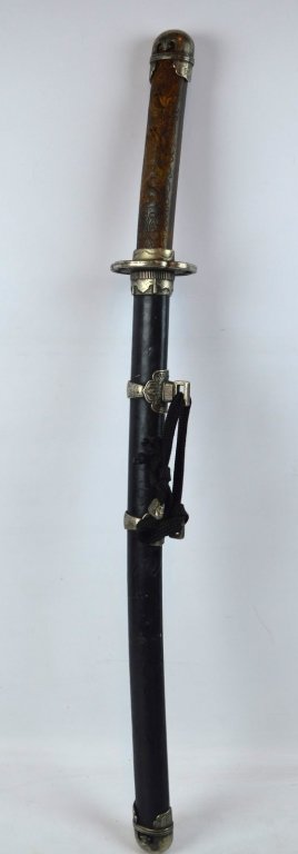 Tibetan Silver Metal & Steel Short Sword (1 of 8)