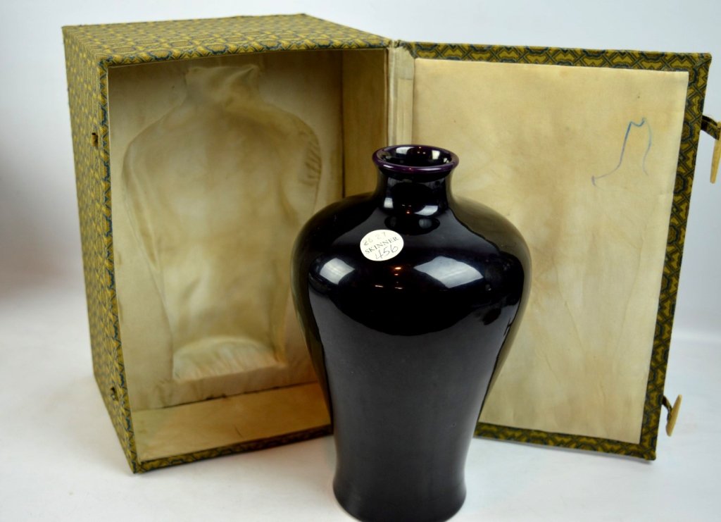 18th C Chinese Purple Glazed Porcelain Meiping (1 of 8)