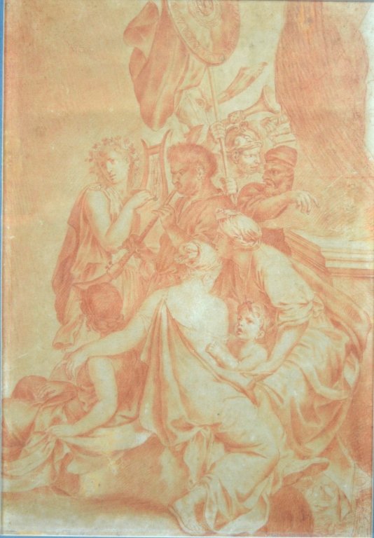 18th C Old Master Drawing in Sanguine on Paper (1 of 5)