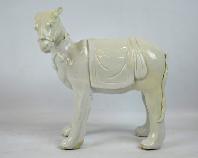 Very Rare 17th C Chinese Blanc de Chine Horse (1 of 10)