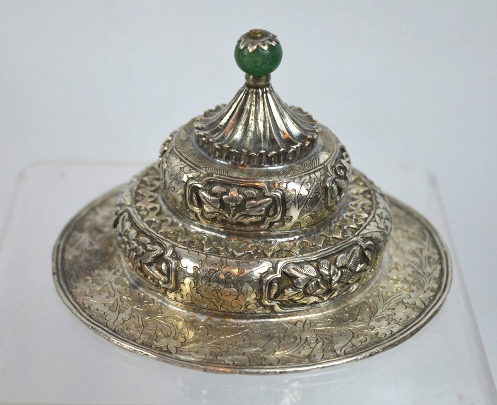 19th C Tibetan Engraved & Repousse Silver Cover (1 of 5)