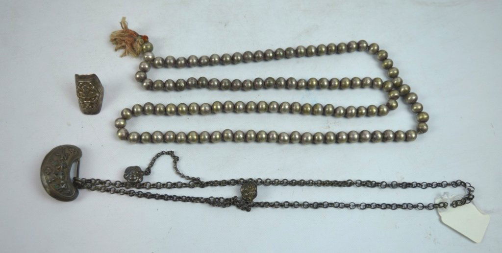 3 - Pieces Antique Chinese Silver Jewelry (1 of 6)