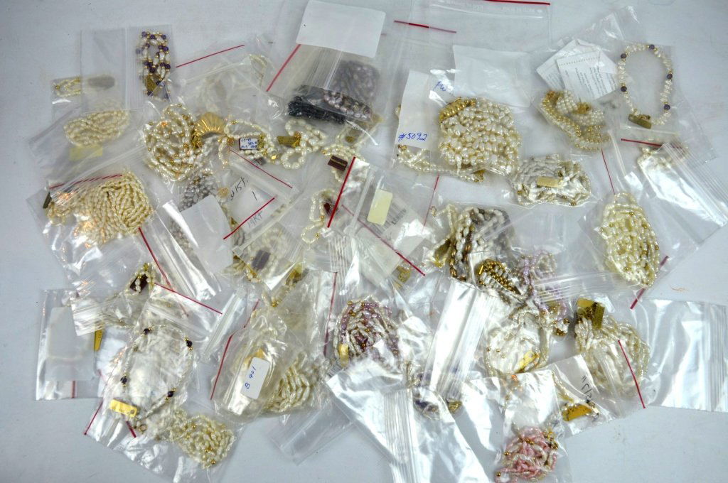 Group Pearl Earrings, Necklaces, Bracelets in 14K (1 of 5)