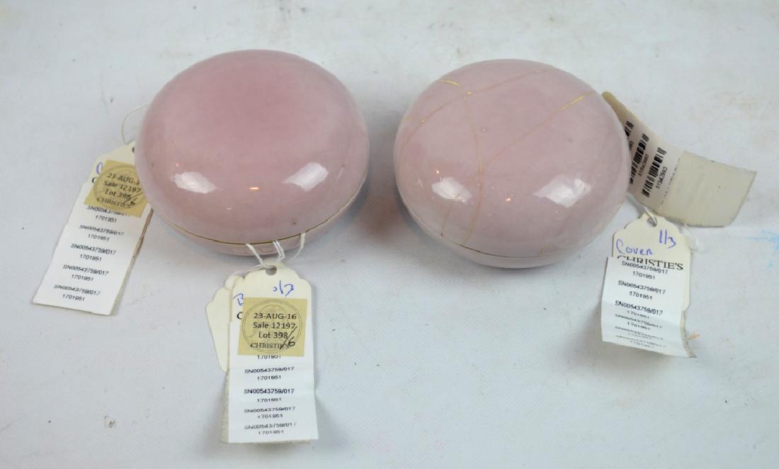 Christie's; Pr. Qing Chinese Porcelain Seal Boxes (1 of 9)