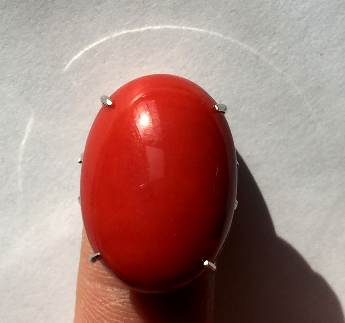 Large Antique Dark Coral Ring, 14K Gold (1 of 10)