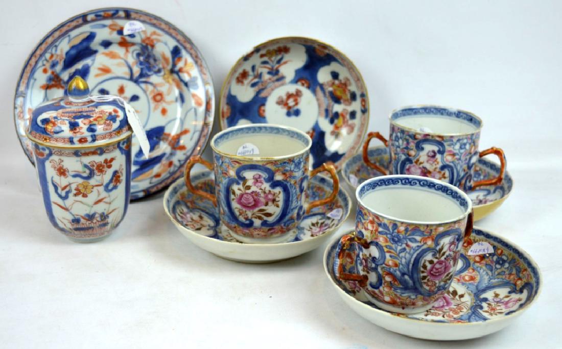 10 - 18th Century Chinese Porcelain Cups & Saucers (1 of 9)