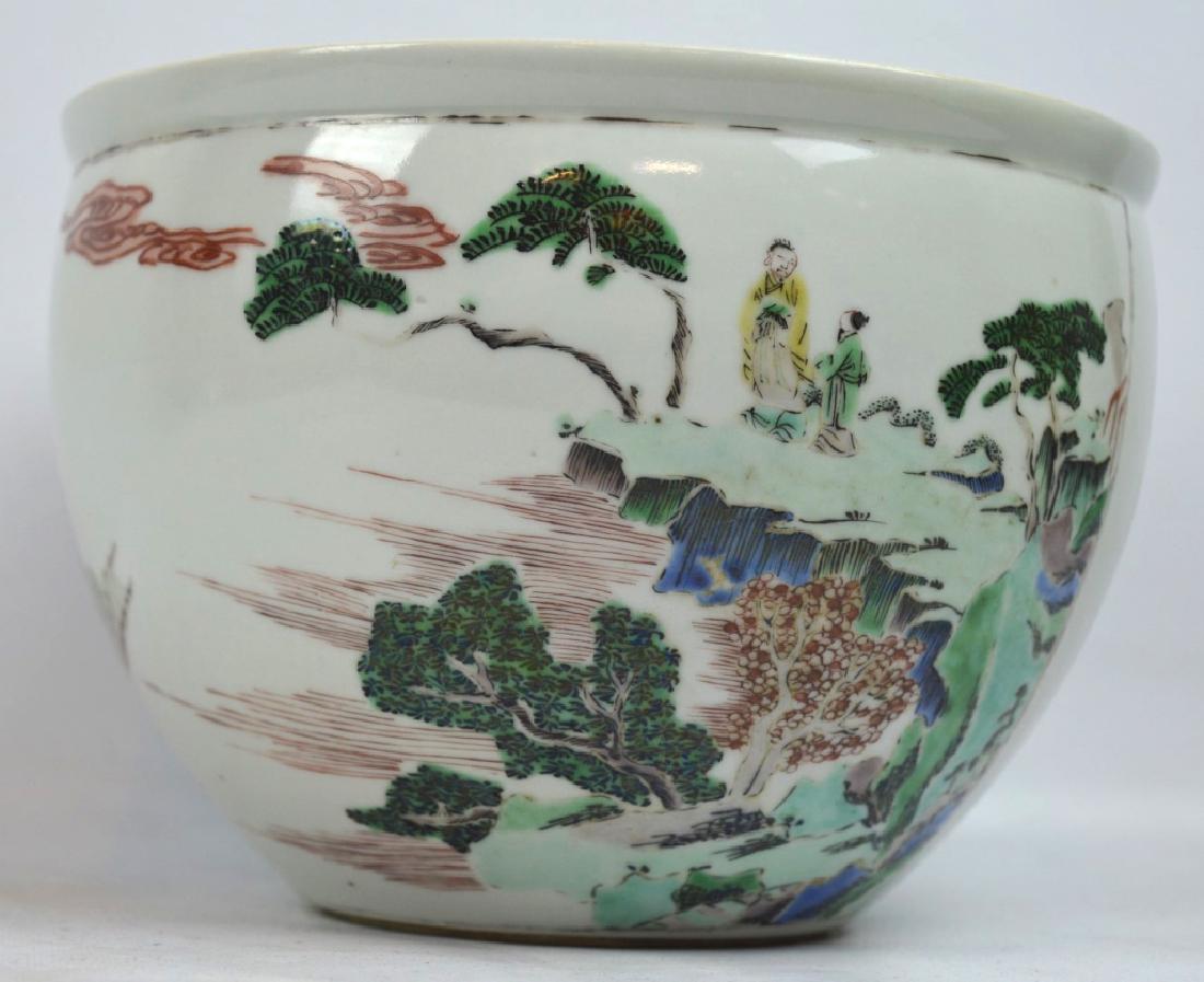 Chinese Famille Verte Porcelain Small Fish Bowl (1 of 6)