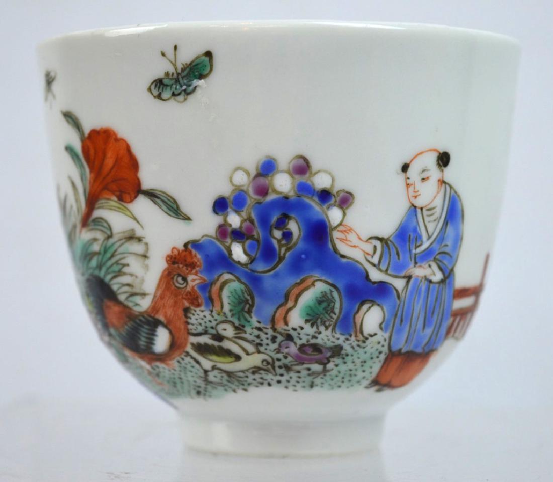 19th C Chinese Enameled Chicken Cup (1 of 6)