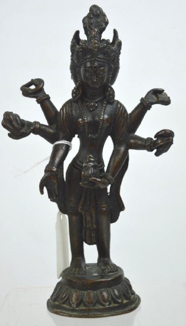 Antique Tibetan Bronze Guanyin Standing Figure (1 of 7)