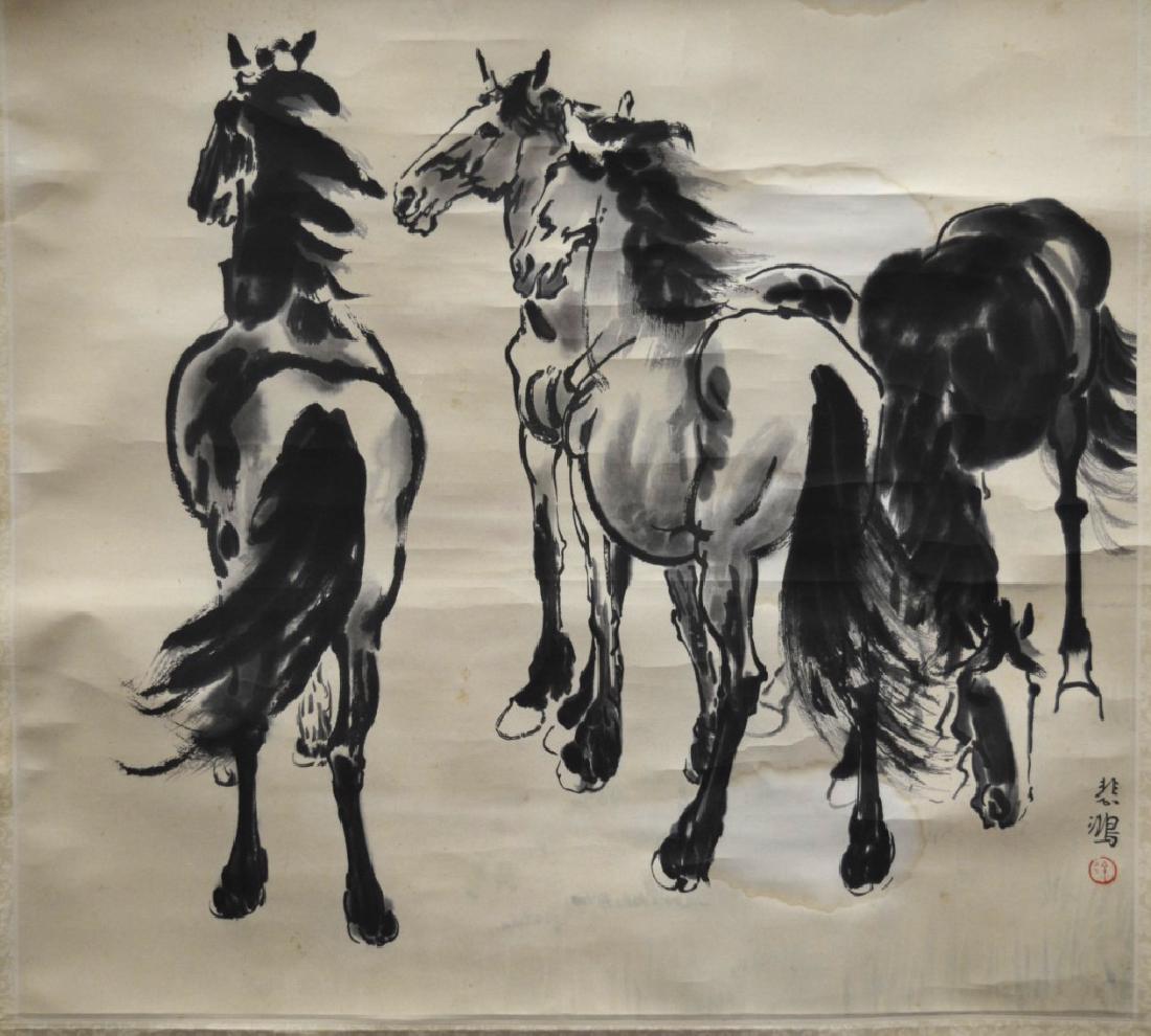 Rong Bao Zhai Print after Xu Beihong Scroll (1 of 5)