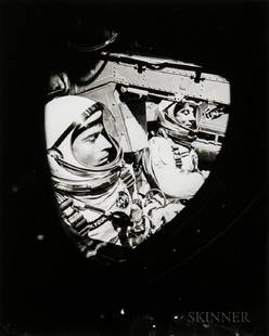 Ralph Morse (American, 1917-2014): Ralph Morse (American, 1917-2014) John Young and Virgil "Gus" Grissom, the first two-man crew of the space program, inside the Molly Brown spacecraft before liftoff, Gemini 3, March 23, 1965. NASA H