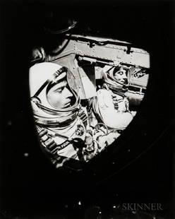 Ralph Morse (American, 1917-2014): Ralph Morse (American, 1917-2014) John Young and Virgil "Gus" Grissom, the first two-man crew of the space program, inside the Molly Brown spacecraft before liftoff, Gemini 3, March 23, 1965. NASA