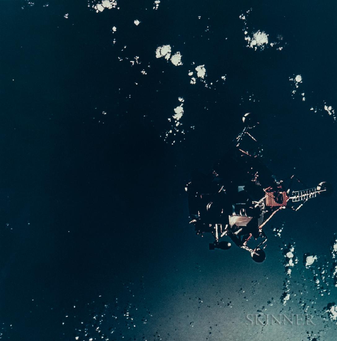 David Scott (American, b. 1932): David Scott (American, b. 1932) The Lunar Module Spider with landing gear deployed, Apollo 9, March 1969. Vintage chromogenic print on fiber-based Kodak paper with 'A Kodak Paper' watermark on the v