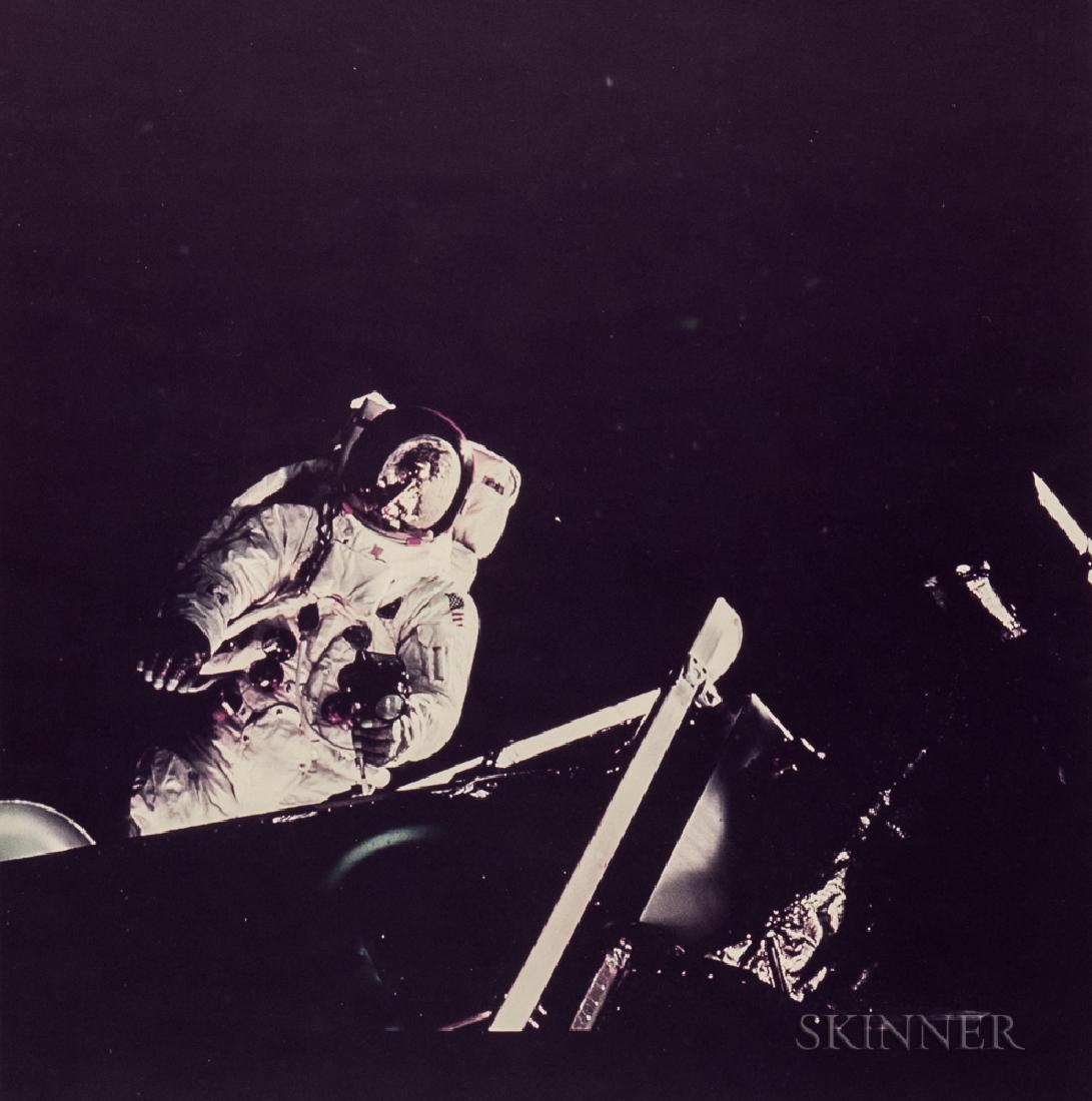 David Scott (American, b. 1932): David Scott (American, b. 1932) Russell Schweickart taking a photograph during his spacewalk, Apollo 9, March 1969. Vintage chromogenic print on fiber-based GAF paper, image size 7 1/2 x 7 3/8 in. (
