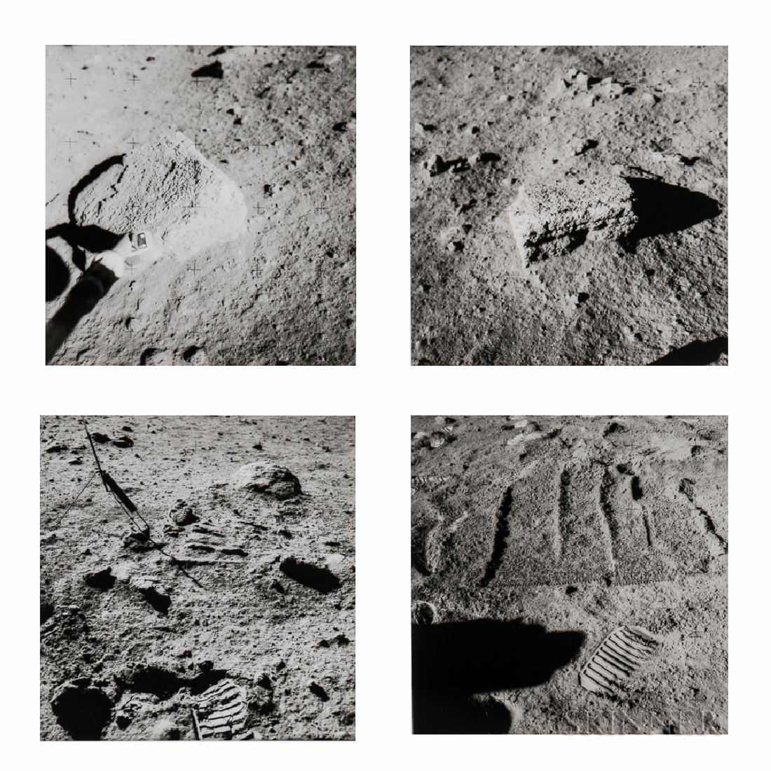 James Irwin (American, 1930-1991) and David Scott: James Irwin (American, 1930-1991) and David Scott (American, b. 1932) Four close-ups of the lunar surface at Station 9A, EVA 3, Apollo 15, August 1971. Numbered 'NASA AS15-82-11130,' 'NASA AS15-82-1