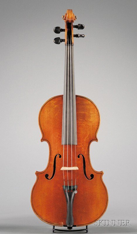 61 Italian Violin, Giuseppe Fiorini, Zurich, 1924, lab May 03, 2009 Skinner in MA