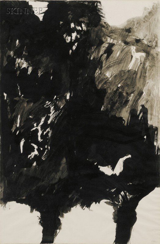 Leonard Baskin (American, 1922-2000) Death Disguis: Leonard Baskin (American, 1922-2000) Death Disguised as a Crow Signed and dated "Baskin/1960" l.r., identified on labels from Boris Mirski Gallery, Boston, and The Museum of Modern Art, New Y