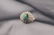 708: Art Deco Platinum, Opal, and Diamond Ring, bezel-s