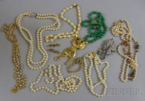 Small Group of Costume Jewelry, makers include Cin: Small Group of Costume Jewelry, makers include Ciner, Mazer, Coro, Stanger, and others.