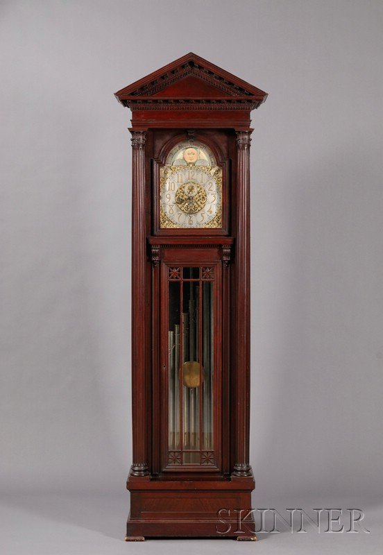 Georgian Style Mahogany Cased Quarter Chiming Nine