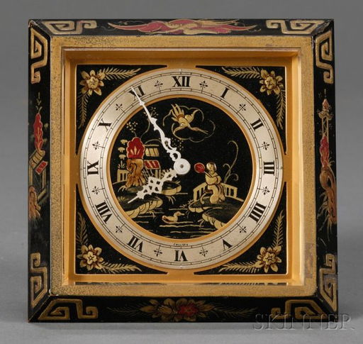 77 Chinese Lacquer Desk Clock By Chelsea Clock Compan Jul 25