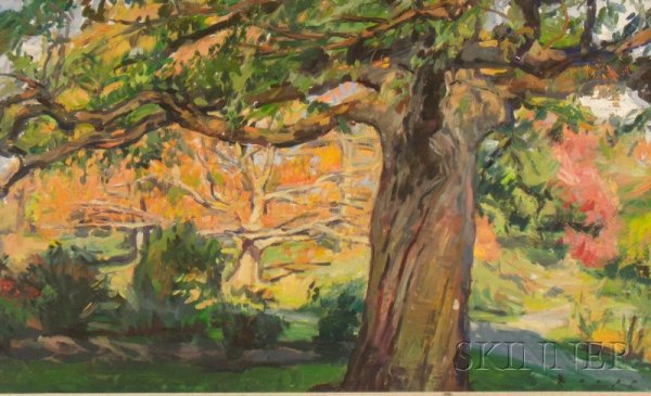 Framed 20th Century American School Oil on Canvas E