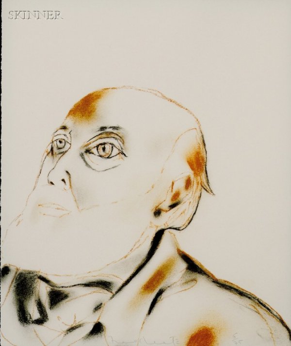 Francesco Clemente (Italian/American, b. 1952) Unt: Francesco Clemente (Italian/American, b. 1952) Untitled, from the GELDZAHLER PORTFOLIO, 1997, edition of 75. Signed and numbered "Franco Clemente 6/75" in pencil l.c. Digital ink jet print o
