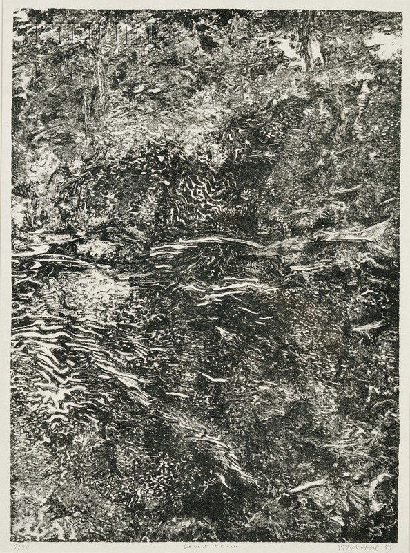 Jean Dubuffet (French, 1901-1985) Le vent et l'eau,: Jean Dubuffet (French, 1901-1985) Le vent et l'eau, from LES PHENOMENES X: EAUX, PIERRES, SABLE, 1959, total edition of 35 (Webel, 565). Signed and dated "J. Dubuffet 59" in penc
