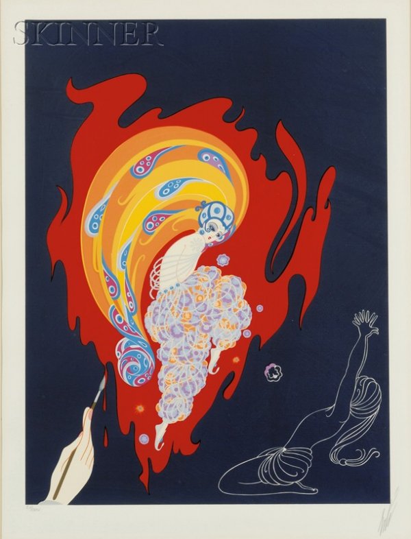 Romain de Tirtoff, called Erté (Russian, 1892-1990): Romain de Tirtoff, called Erté (Russian, 1892-1990) Oriental Tale, 1982, from a proof edition of 125. Signed "Erté" in pencil l.r., numbered "CII/CXXV" in pencil l.l. Color screenprint on paper, ima