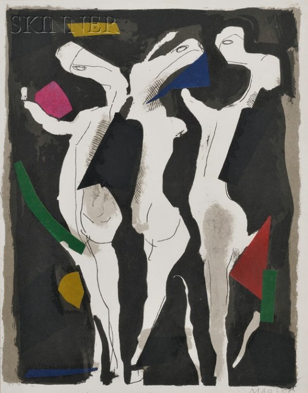 Marino Marini (Italian, 1901-1980) Le sacre du pri: Marino Marini (Italian, 1901-1980) Le sacre du printemps, 1973, edition of 3000 plus proofs, published by XXe SIÈCLE (Guastalla & Schulz-Hoffman, LR). Bears signature "MARINO" in pencil l.r. Color li