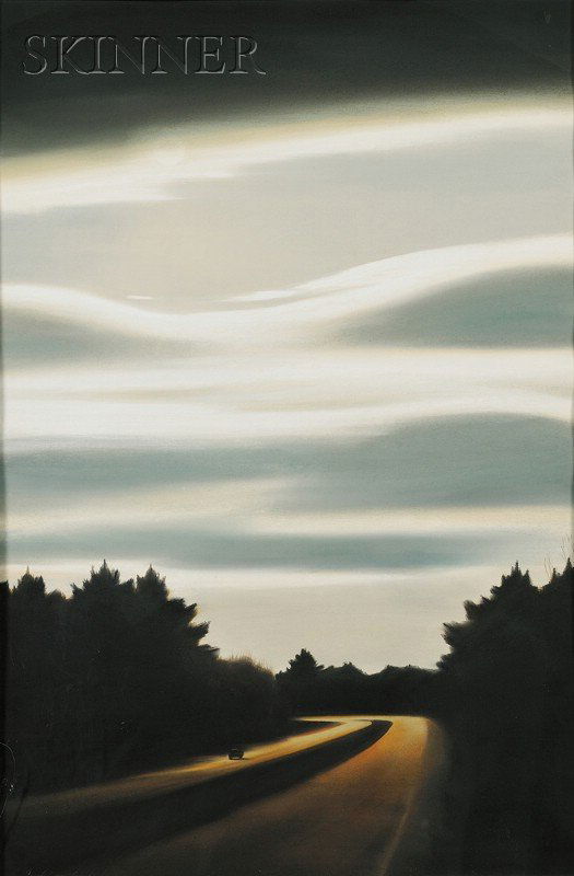 Sarah Supplee (American, 1941-1997) Ryder Sky (Rou: Sarah Supplee (American, 1941-1997) Ryder Sky (Route 2 to Fitchburg, Massachusetts) Signed and dated "Sarah Supplee 1976" in graphite l.l., identified on the reverse. Pastel on paper, sight si