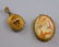 423: Two Antique Jewelry Items, a 14kt gold-framed shel