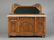 628: French Art Deco Carved Oak and Marble Top Sideboar