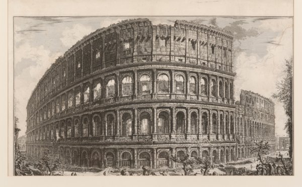 Giovanni Battista Piranesi (Italian, 1720-1778), : Giovanni Battista Piranesi (Italian, 1720-1778) Veduta dell'Anfiteatro Flavio, detto il Colosseo from Vedute di Roma, possibly a later impression. Identified within the plate.