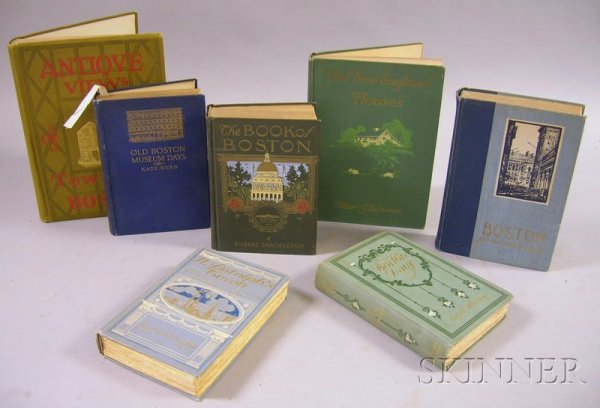 Seven Boston and New England Related Book Titles, W: Seven Boston and New England Related Book Titles, Whiting, Boston Day; Crawford, St. Botolph's Town; Ryan, Old Boston Museum Days; Beebe, Boston and the Boston Legend; Stark,