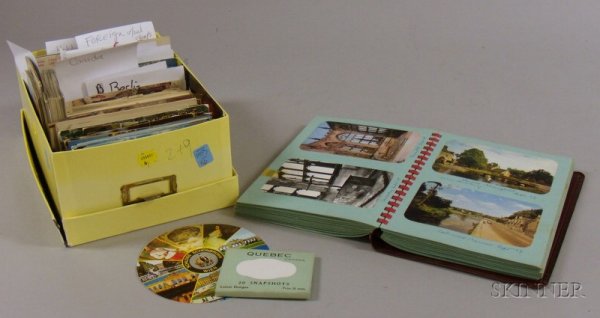 Collection of Early to Mid-20th Century European an: Collection of Early to Mid-20th Century European and Foreign Postcards, including Cuba, Africa, Mexico, etc., and an album.