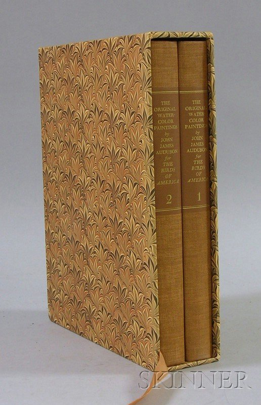 (Audubon, John James (1785-1851)), The Original Wa: (Audubon, John James (1785-1851)), The Original Water-Color Paintings by John James Audubon for The Birds of America, New York: American Heritage Publishing Co., Inc., 1966, in two volumes, cloth, sli