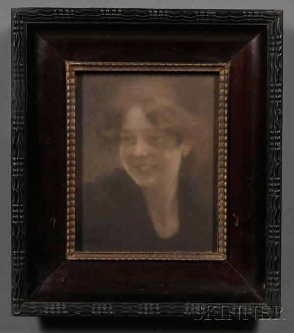Paul Albert Besnard (French, 1849-1934), Portrait: Paul Albert Besnard (French, 1849-1934) Portrait of a Smiling Young Beauty. Signed upper right. Pastel on paper, 9 1/2 x 7 1/2 in., framed. Condition: Very good overall.
