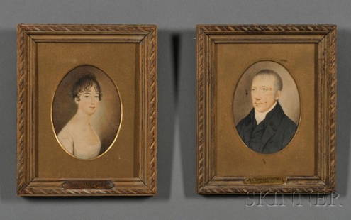 Anglo-Irish School, Early 19th Century Lot of Six: F: Anglo-Irish School, Early 19th Century Lot of Six: Five Henley Family Portraits and a Portrait of Rev. Thomas Corcoran. Artist and subjects identified on frame plaques or on the reverse, the artist