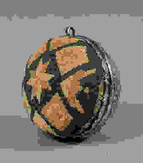 Needlework and Silver Pendant Pincushion, America,
