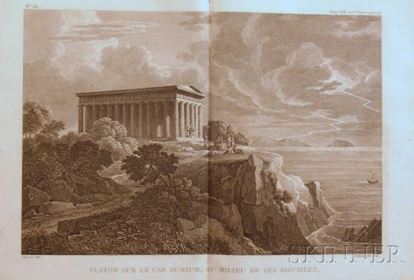 (Ancient Geography), Anacharsis, Jean Jacques (171: (Ancient Geography), Anacharsis, Jean Jacques (1716-1795), Recueil de Cartes Geographiques, Plans, Vues et Medailles de L'Ancienne Grece, Paris: Didot Jeune, l'An Septieme, Atlas volume only, contempo