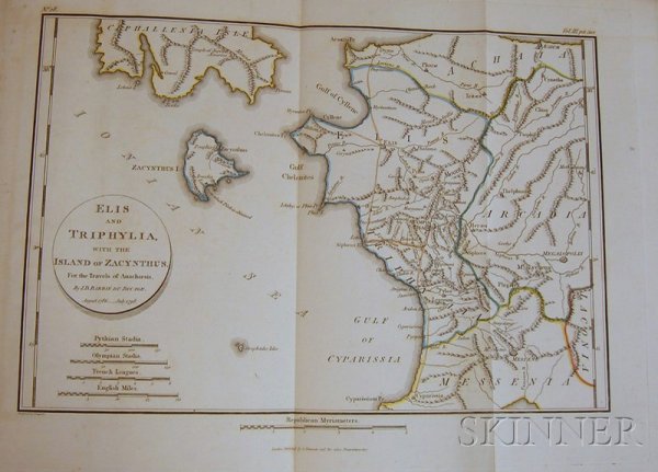 Barthelemy, Jean Jacques (1716-1795), Travels of A: Barthelemy, Jean Jacques (1716-1795), Travels of Anacharsis the Younger in Greece, during the Middle of the Fourth Century before the Christian Era, London, 1825, sixth edition, six text volumes and t