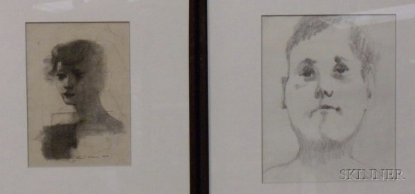 Alfred Milton Duca (American, 1920-1997), Lot of T: Alfred Milton Duca (American, 1920-1997) Lot of Two Figural Images: Lucille and B. The former signed and dated "Alfred Duca 1976" l.c., the latter signed and dated "Duca 78"