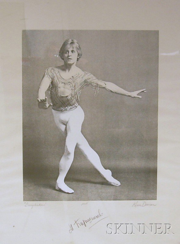 Kenn Duncan (American, 1928-1986) Baryshnikov Sig: Kenn Duncan (American, 1928-1986) Baryshnikov Signed "Kenn Duncan" l.r. and "M. Baryshnikov" in Cyrillic l.c., titled l.l., inscribed "Proof" l.c., lithograph, sight size 41 x 29 in., framed.