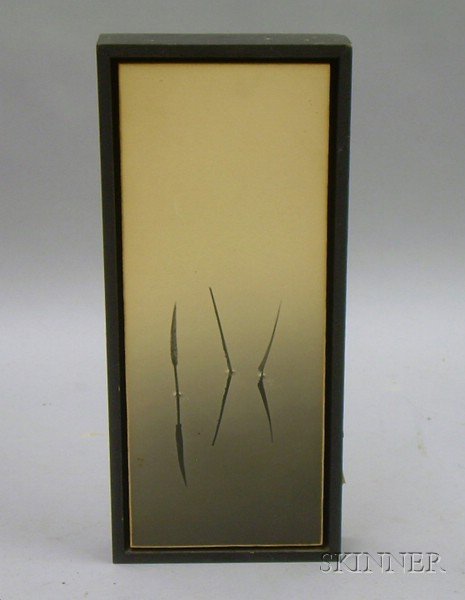 Framed Gordon S. Smith Photograph Ackerel Weed,: Framed Gordon S. Smith Photograph Ackerel Weed, mounted on wood block, inscribed title and no. 912817, with stamped artist's name and copyright, image 10 x 4 in.