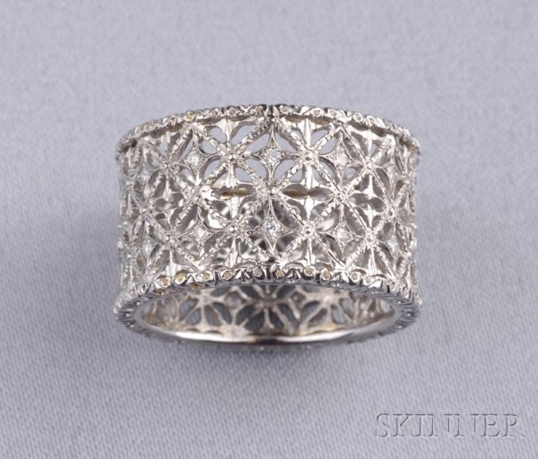 18kt White Gold and Diamond Band, M. Buccellati, d