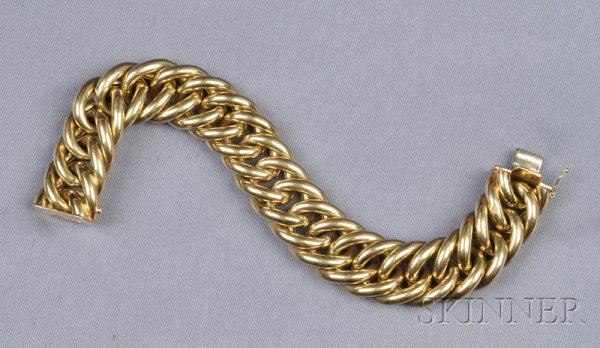 18kt Gold Bracelet, Italy, composed of twisted cur